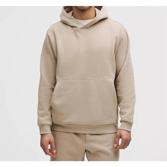 NEW LULULEMON men's steady state pullover hoodie in sheer oak